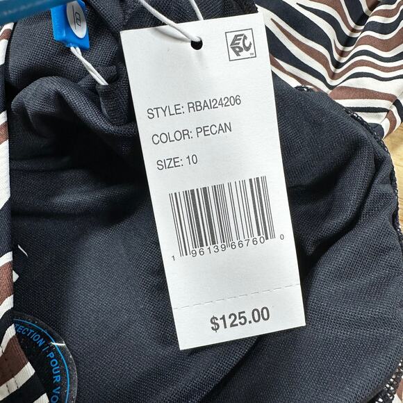 Bleu by Rod Beattie Animal Instinct Cap Sleeve One Piece Swimsuit Size 10 NEW - Picture 5 of 9